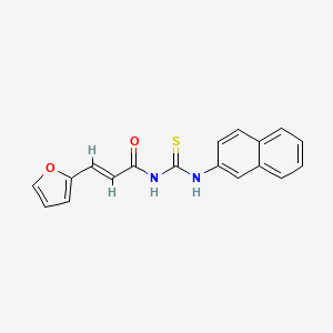 molecular formula C18H14N2O2S B5801396 3-(2-furyl)-N-[(2-naphthylamino)carbonothioyl]acrylamide 