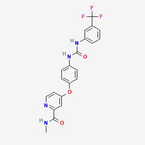 molecular formula C21H17F3N4O3 B580140 N-甲基-4-(4-(3-(3-(三氟甲基)苯基)脲基)苯氧基)吡啶甲酰胺 CAS No. 1285533-84-7