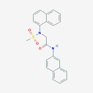 molecular formula C23H20N2O3S B5801400 N~2~-(methylsulfonyl)-N~2~-1-naphthyl-N~1~-2-naphthylglycinamide 