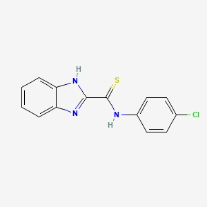 molecular formula C14H10ClN3S B5801407 N-(4-chlorophenyl)-1H-benzimidazole-2-carbothioamide 