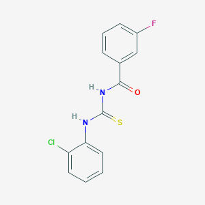 molecular formula C14H10ClFN2OS B5801434 N-{[(2-chlorophenyl)amino]carbonothioyl}-3-fluorobenzamide 