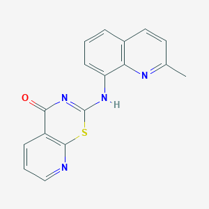 molecular formula C17H12N4OS B5801442 2-[(2-methyl-8-quinolinyl)amino]-4H-pyrido[3,2-e][1,3]thiazin-4-one 