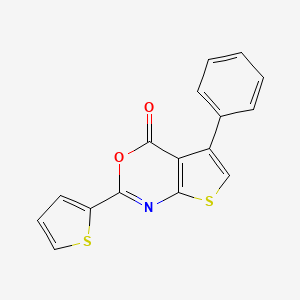molecular formula C16H9NO2S2 B5801461 5-phenyl-2-(2-thienyl)-4H-thieno[2,3-d][1,3]oxazin-4-one 