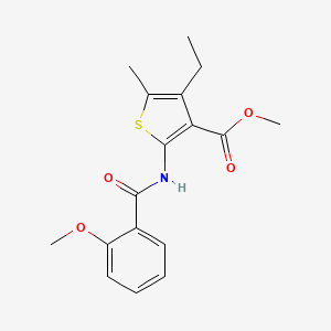 molecular formula C17H19NO4S B5801476 methyl 4-ethyl-2-[(2-methoxybenzoyl)amino]-5-methyl-3-thiophenecarboxylate 