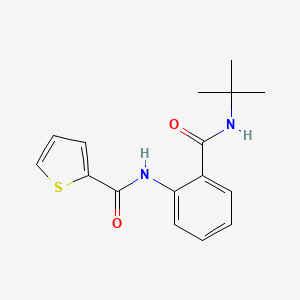 molecular formula C16H18N2O2S B5801481 N-{2-[(tert-butylamino)carbonyl]phenyl}-2-thiophenecarboxamide 