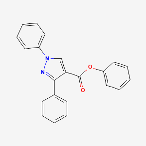 molecular formula C22H16N2O2 B5801482 phenyl 1,3-diphenyl-1H-pyrazole-4-carboxylate 