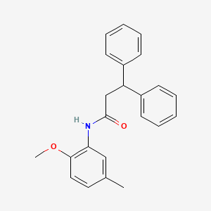 molecular formula C23H23NO2 B5801520 N-(2-methoxy-5-methylphenyl)-3,3-diphenylpropanamide 