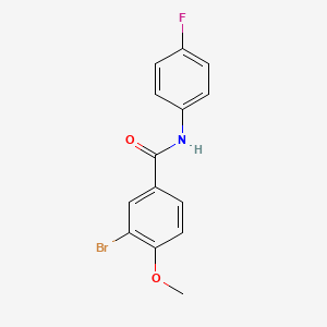 molecular formula C14H11BrFNO2 B5801526 3-bromo-N-(4-fluorophenyl)-4-methoxybenzamide 