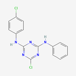 molecular formula C15H11Cl2N5 B5801528 6-氯-N-(4-氯苯基)-N'-苯基-1,3,5-三嗪-2,4-二胺 