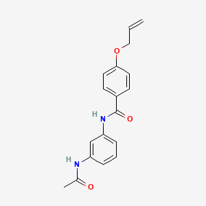 molecular formula C18H18N2O3 B5801540 N-[3-(acetylamino)phenyl]-4-(allyloxy)benzamide 