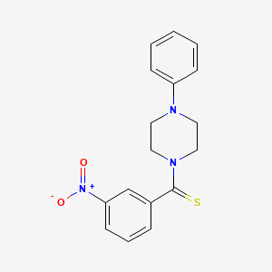 molecular formula C17H17N3O2S B5801546 1-[(3-nitrophenyl)carbonothioyl]-4-phenylpiperazine 