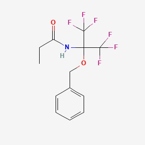 N-[1-(benzyloxy)-2,2,2-trifluoro-1-(trifluoromethyl)ethyl]propanamide