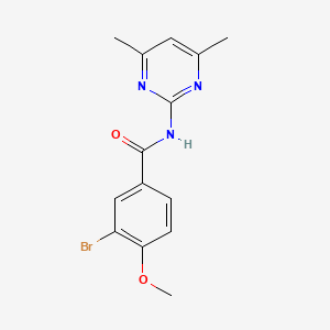 molecular formula C14H14BrN3O2 B5801564 3-bromo-N-(4,6-dimethyl-2-pyrimidinyl)-4-methoxybenzamide 