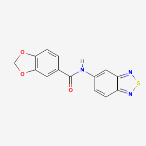 molecular formula C14H9N3O3S B5801600 N-2,1,3-benzothiadiazol-5-yl-1,3-benzodioxole-5-carboxamide 