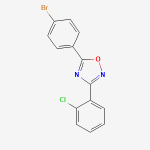 molecular formula C14H8BrClN2O B5801608 5-(4-bromophenyl)-3-(2-chlorophenyl)-1,2,4-oxadiazole 