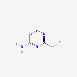 molecular formula C5H6FN3 B580161 2-(Fluoromethyl)pyrimidin-4-amine CAS No. 16097-51-1