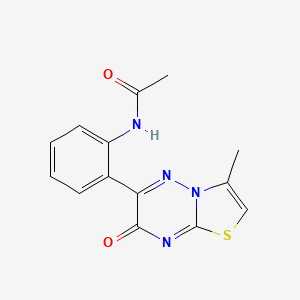 molecular formula C14H12N4O2S B5801610 N-[2-(3-methyl-7-oxo-7H-[1,3]thiazolo[3,2-b][1,2,4]triazin-6-yl)phenyl]acetamide 