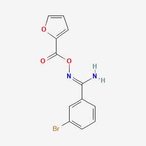 molecular formula C12H9BrN2O3 B5801624 3-bromo-N'-(2-furoyloxy)benzenecarboximidamide 