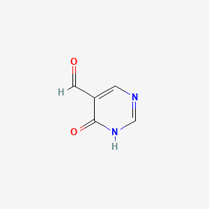 molecular formula C5H4N2O2 B580163 5-Pyrimidinecarboxaldehyde, 1,6-dihydro-6-oxo- CAS No. 16357-82-7