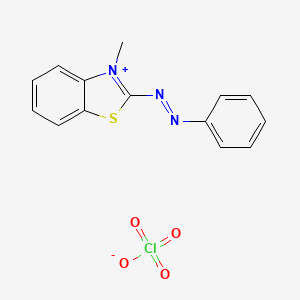 3-Methyl-2-[(E)-phenyldiazenyl]-1,3-benzothiazol-3-ium perchlorate