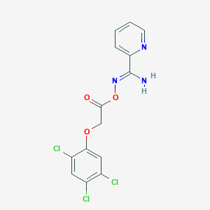 molecular formula C14H10Cl3N3O3 B5801652 N'-{[2-(2,4,5-trichlorophenoxy)acetyl]oxy}-2-pyridinecarboximidamide 