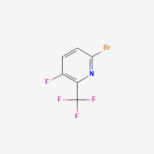 molecular formula C6H2BrF4N B580166 6-Bromo-3-fluoro-2-(trifluoromethyl)pyridine CAS No. 1227578-46-2