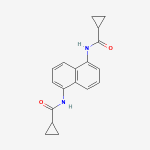 molecular formula C18H18N2O2 B5801663 N,N'-1,5-naphthalenediyldicyclopropanecarboxamide 