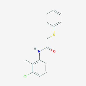 molecular formula C15H14ClNOS B5801678 N-(3-chloro-2-methylphenyl)-2-(phenylthio)acetamide 
