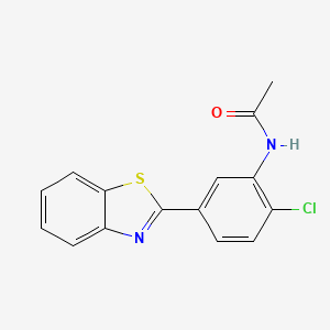 molecular formula C15H11ClN2OS B5801684 N-[5-(1,3-benzothiazol-2-yl)-2-chlorophenyl]acetamide 