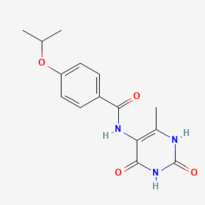 molecular formula C15H17N3O4 B5801714 N-(2,4-dihydroxy-6-methyl-5-pyrimidinyl)-4-isopropoxybenzamide 