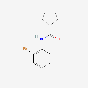 molecular formula C13H16BrNO B5801721 N-(2-bromo-4-methylphenyl)cyclopentanecarboxamide 