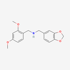 molecular formula C17H19NO4 B5801729 (1,3-benzodioxol-5-ylmethyl)(2,4-dimethoxybenzyl)amine 
