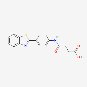 molecular formula C17H14N2O3S B5801735 4-{[4-(1,3-benzothiazol-2-yl)phenyl]amino}-4-oxobutanoic acid 