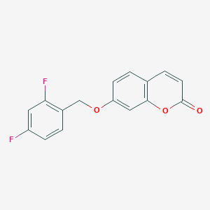 molecular formula C16H10F2O3 B5801751 7-[(2,4-difluorobenzyl)oxy]-2H-chromen-2-one 
