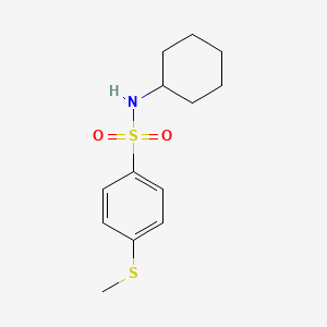 molecular formula C13H19NO2S2 B5801784 N-cyclohexyl-4-(methylthio)benzenesulfonamide 