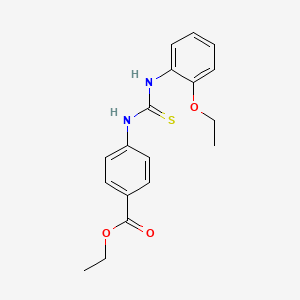 molecular formula C18H20N2O3S B5801791 ethyl 4-({[(2-ethoxyphenyl)amino]carbonothioyl}amino)benzoate 