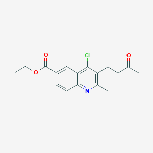 molecular formula C17H18ClNO3 B5801795 ethyl 4-chloro-2-methyl-3-(3-oxobutyl)-6-quinolinecarboxylate 