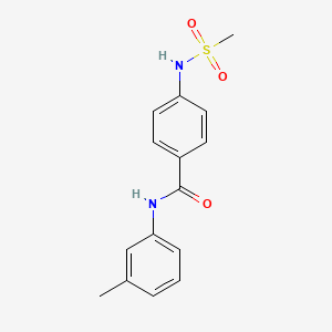 molecular formula C15H16N2O3S B5801816 N-(3-methylphenyl)-4-[(methylsulfonyl)amino]benzamide 