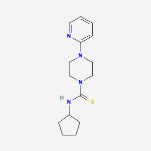 molecular formula C15H22N4S B5801830 N-cyclopentyl-4-(2-pyridinyl)-1-piperazinecarbothioamide 