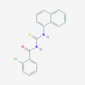 molecular formula C18H13ClN2OS B5801849 2-chloro-N-[(1-naphthylamino)carbonothioyl]benzamide 