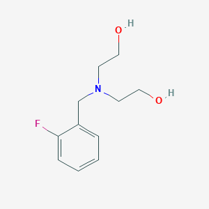molecular formula C11H16FNO2 B5801854 2,2'-[(2-fluorobenzyl)imino]diethanol 