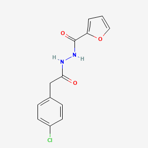 molecular formula C13H11ClN2O3 B5801869 N'-[2-(4-chlorophenyl)acetyl]-2-furohydrazide 