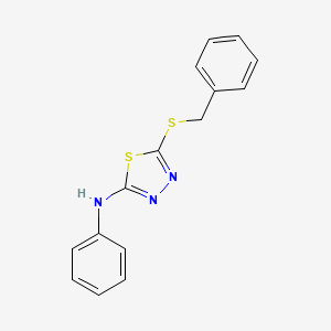 molecular formula C15H13N3S2 B5801885 5-(benzylthio)-N-phenyl-1,3,4-thiadiazol-2-amine 