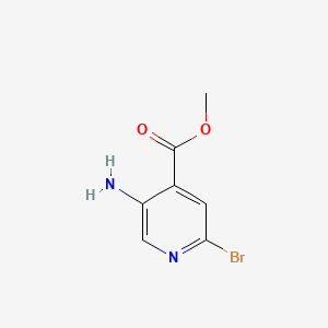 molecular formula C7H7BrN2O2 B580189 Methyl 5-amino-2-bromoisonicotinate CAS No. 1363383-38-3