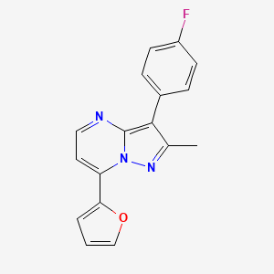 molecular formula C17H12FN3O B5801895 3-(4-fluorophenyl)-7-(2-furyl)-2-methylpyrazolo[1,5-a]pyrimidine 