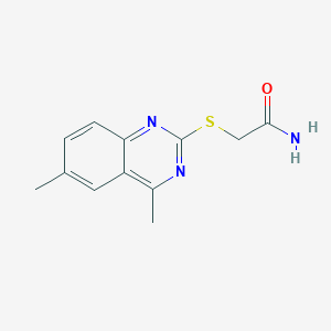 molecular formula C12H13N3OS B5801919 2-[(4,6-dimethyl-2-quinazolinyl)thio]acetamide 