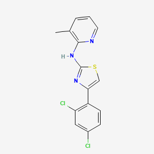 molecular formula C15H11Cl2N3S B5801933 N-[4-(2,4-dichlorophenyl)-1,3-thiazol-2-yl]-3-methyl-2-pyridinamine 