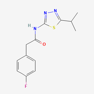 2-(4-fluorophenyl)-N-(5-isopropyl-1,3,4-thiadiazol-2-yl)acetamide