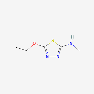 molecular formula C5H9N3OS B580195 5-ethoxy-N-methyl-1,3,4-thiadiazol-2-amine CAS No. 16784-32-0