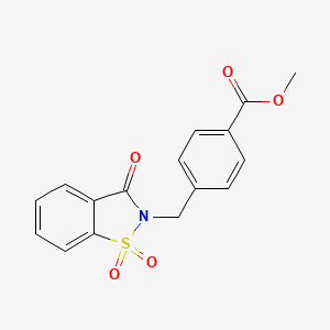 molecular formula C16H13NO5S B5801956 methyl 4-[(1,1-dioxido-3-oxo-1,2-benzisothiazol-2(3H)-yl)methyl]benzoate 